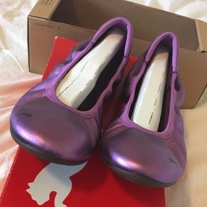 PUMA Karlie purple leather ballet flat
